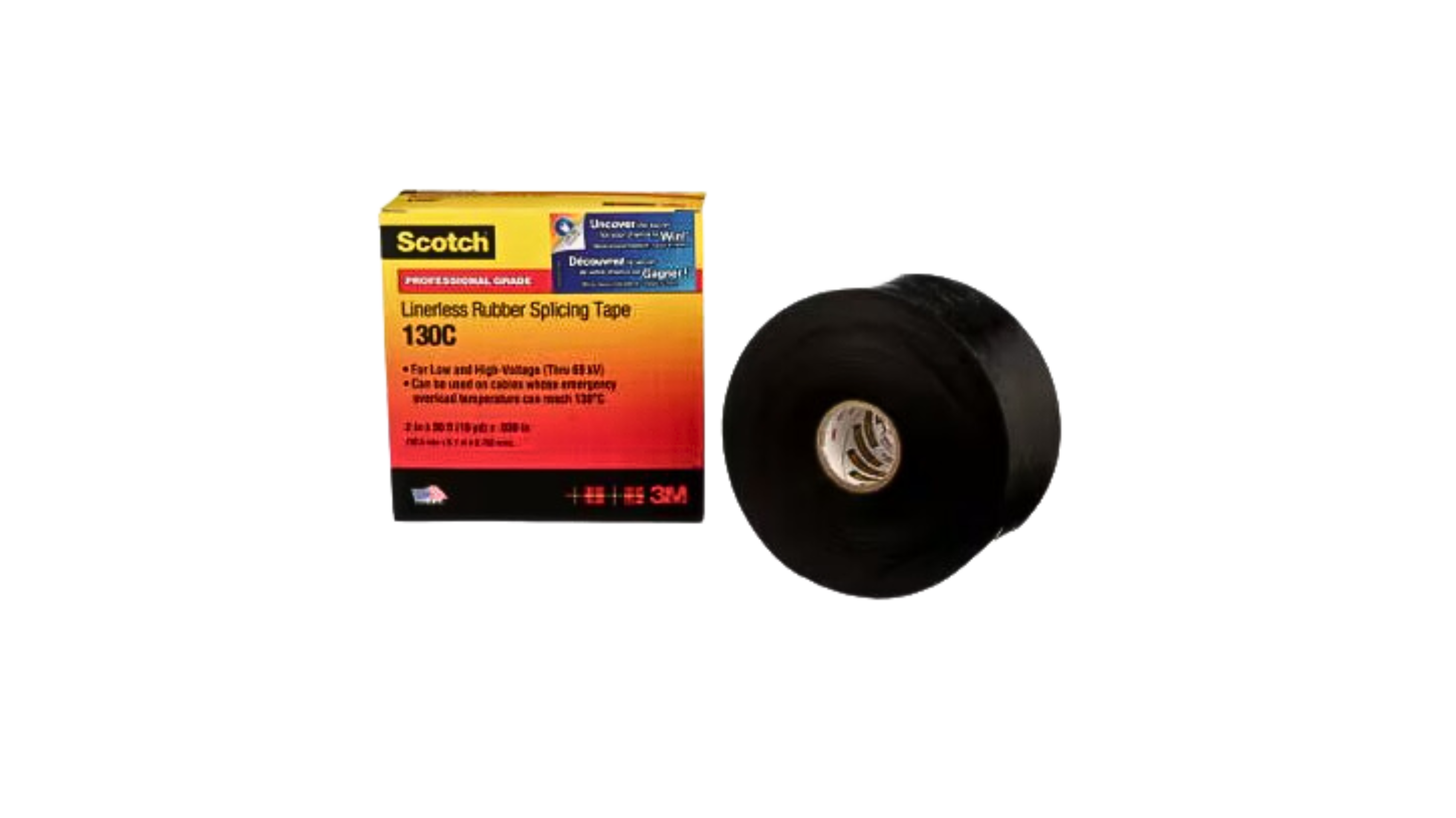 Scotch® Linerless Rubber Splicing Tape 130C
