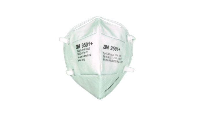 3M™ Particulate Respirator 9501+, KN95/P2